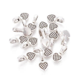 Silver Heart Glue Bails