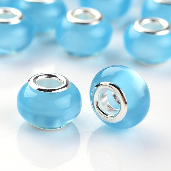 blue european beads