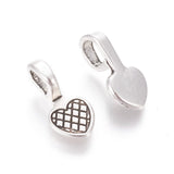 Silver Heart Glue Bails