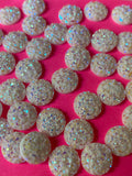 12mm White Snowflake Resin Cabochons