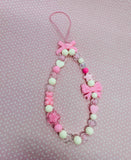 Phone or Bag Charm - Beaded Bow and Bear