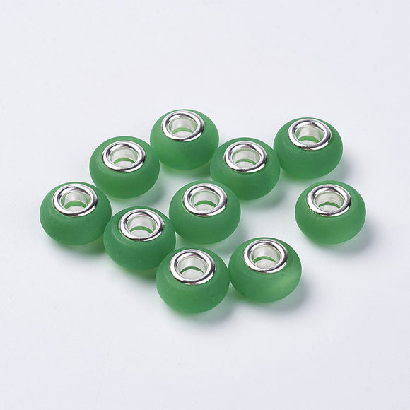 Green European Style Bracelet Beads