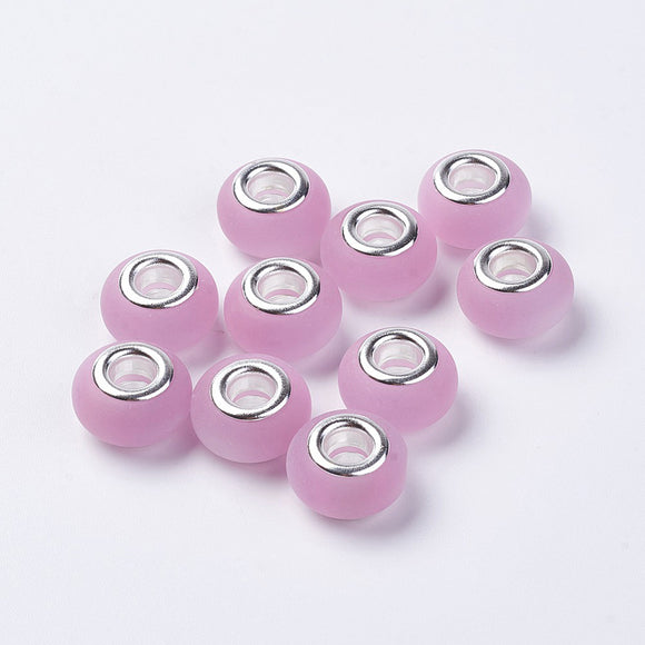 Pink European Style Bracelet Beads