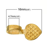 Silver Heart Glue Bails