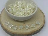 Ivory Acrylic Rose Beads 12mm