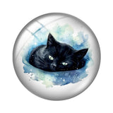 12mm Black Cat Glass Cabochons
