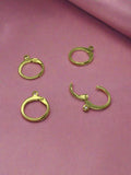 24K Gold Plated Snuggle Hoop Earrings with Cake Charms
