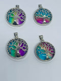 Rainbow Quartz Tree Of Life Pendant
