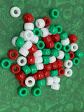 Christmas Pony Beads 6mm x 9mm