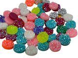 10 Resin Druzy Cabochons - Size 12mm