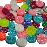 10 Resin Druzy Cabochons - Size 12mm
