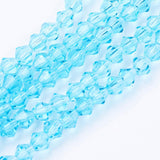 Premium Sky Blue Crystal Bicone Bead Strand – 4mm  | Jewellery Making