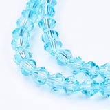 Premium Sky Blue Crystal Bicone Bead Strand – 4mm  | Jewellery Making