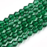 Premium Green Crystal Bicone Bead Strand – 4mm  | Jewellery Making