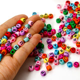 Quality Acrylic Mixed Colour Alphabet Letter Beads 7mm