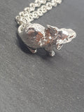 silver rat necklace, rat jewellery, rat gift, 