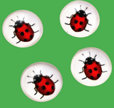 12mm Ladybird Glass Cabochons