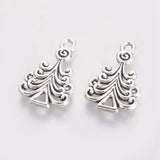 Silver Christmas Tree Charms and  Snowmen Charms