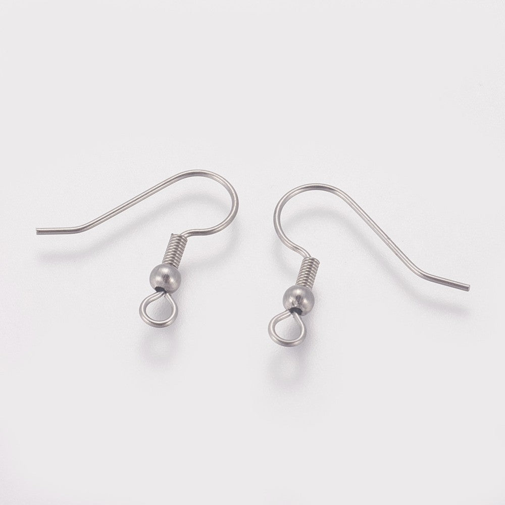 Surgical Steel Earring Hooks 21mm – Low Cost Craft Supplies