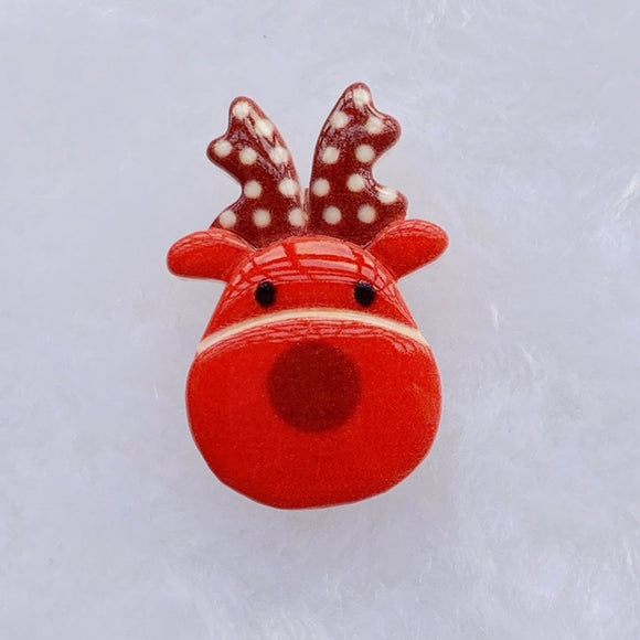 Rudolph Reindeer. Resin Christmas Cabochon Shapes