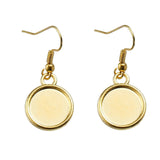 12mm Cabochon Earrings, in Silver or Gold Plate