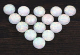white opal cabochons