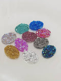 18mm Oval Druzy Cabochon Flatback
