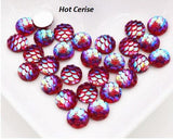 8mm Scale Resin Cabochon Flatbacks