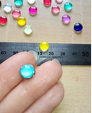 10mm or 12mm Bright Colour Glass Cabochons
