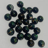 Black Gold Leaf and Green Glitter