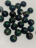 Black Gold Leaf and Green Glitter