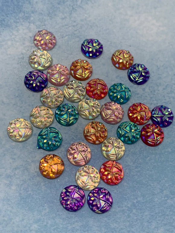 8mm Resin Flower Cabochons
