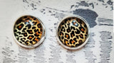 Handmade 12mm Leopard Print Glass Cabochons