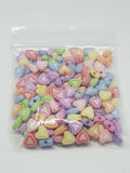 Acrylic Heart Beads - Mixed Colours