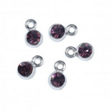 Silver Birthstone Charms, Birthday Charms,