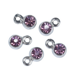 Silver Birthstone Charms, Birthday Charms,
