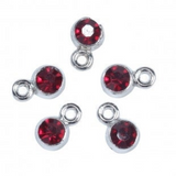 Silver Birthstone Charms, Birthday Charms,