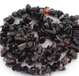Black Agate Bead Nugget Strand