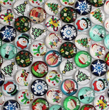 Christmas Theme Glass Cabochon 10mm, 12mm,