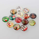 Christmas Theme Glass Cabochon 10mm, 12mm,