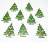 Wooden Christmas Tree Buttons