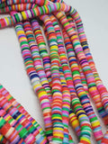 Disc Beads, Polymer Clay Beads, 6mm Beads, Spacer Beads,