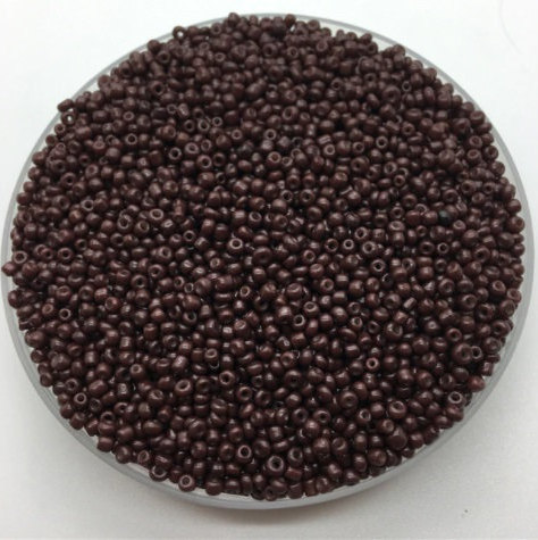 brown seed beads