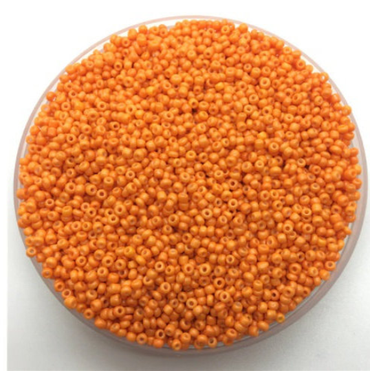 Orange Glass Seed Beads, 2mm