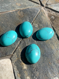 Polished Turquoise Oval Cabochons - Size 18mm