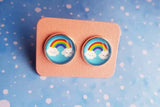 Rainbow Earring Studs 10mm or 12mm