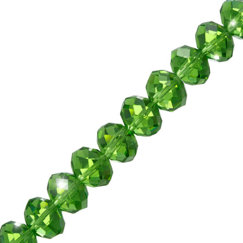 Czech Glass Green Crystal Beads 6mm