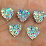 Heart Cabochons, Rhinestone Flatbacks, 12mm,