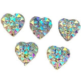 Heart Cabochons, Rhinestone Flatbacks, 12mm,
