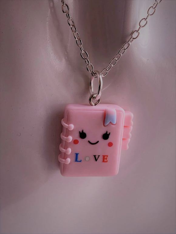 Pink Notebook Necklace